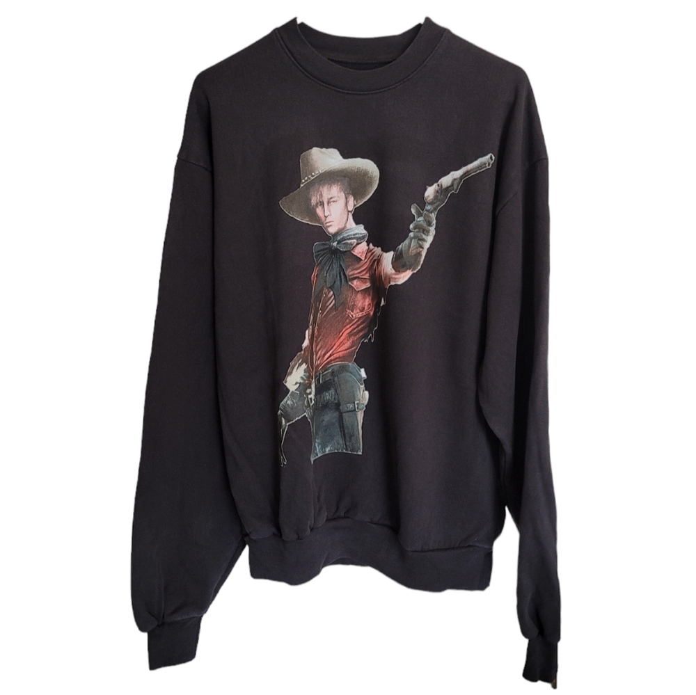 🆕️ Machine Gun Kelly Outlaw Rodeo Houston Crewneck Pullover Sweatshirt - Picture 3 of 9